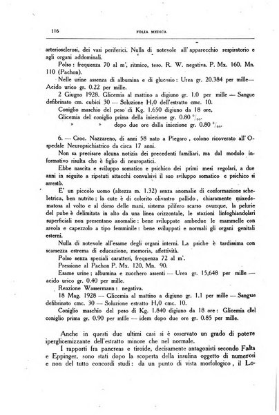 Folia medica periodico trimensile di patologia e clinica medica