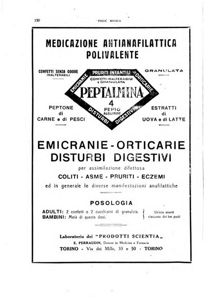 Folia medica periodico trimensile di patologia e clinica medica