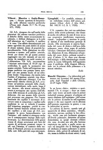 Folia medica periodico trimensile di patologia e clinica medica