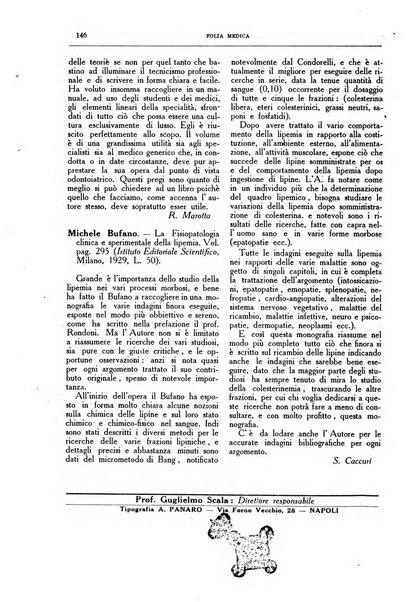 Folia medica periodico trimensile di patologia e clinica medica