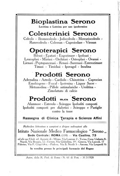 Folia medica periodico trimensile di patologia e clinica medica