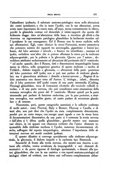 Folia medica periodico trimensile di patologia e clinica medica