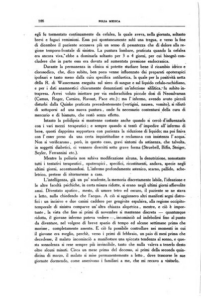 Folia medica periodico trimensile di patologia e clinica medica