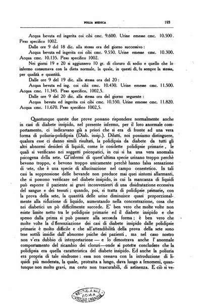 Folia medica periodico trimensile di patologia e clinica medica