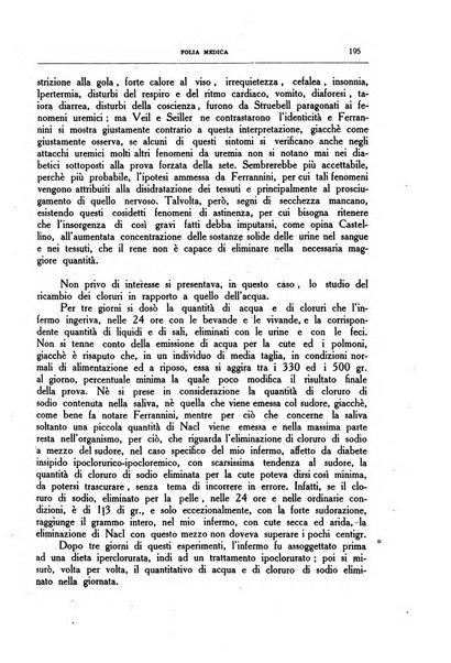 Folia medica periodico trimensile di patologia e clinica medica