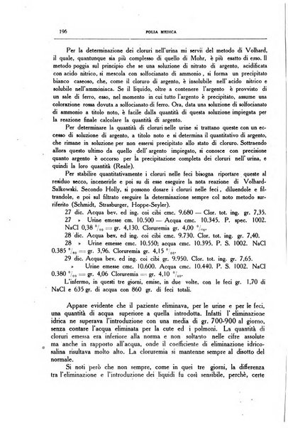 Folia medica periodico trimensile di patologia e clinica medica