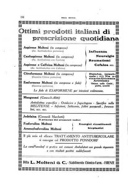 Folia medica periodico trimensile di patologia e clinica medica