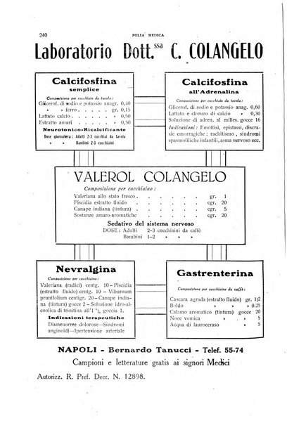 Folia medica periodico trimensile di patologia e clinica medica