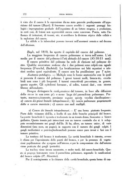 Folia medica periodico trimensile di patologia e clinica medica