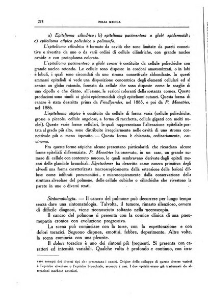 Folia medica periodico trimensile di patologia e clinica medica