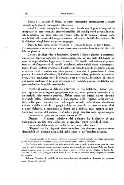 Folia medica periodico trimensile di patologia e clinica medica