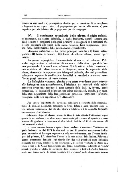 Folia medica periodico trimensile di patologia e clinica medica