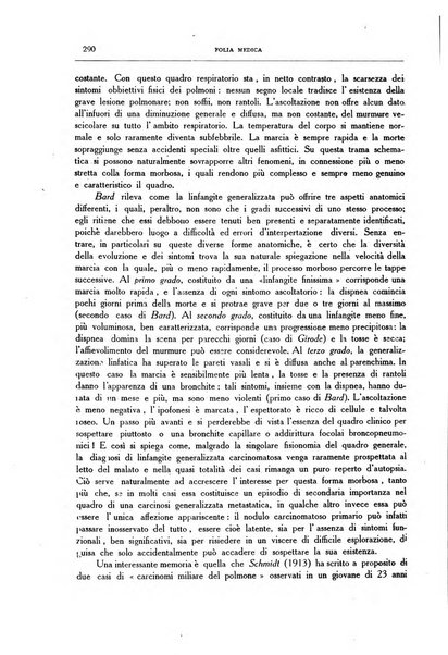 Folia medica periodico trimensile di patologia e clinica medica