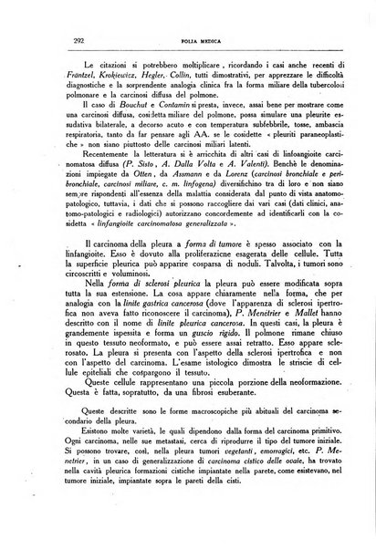 Folia medica periodico trimensile di patologia e clinica medica