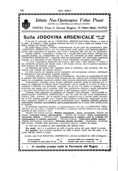 Folia medica periodico trimensile di patologia e clinica medica