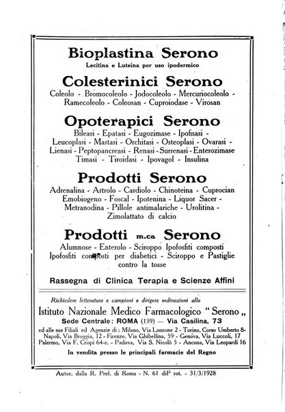 Folia medica periodico trimensile di patologia e clinica medica