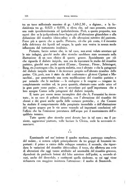 Folia medica periodico trimensile di patologia e clinica medica