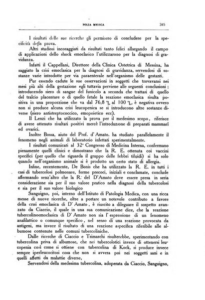 Folia medica periodico trimensile di patologia e clinica medica