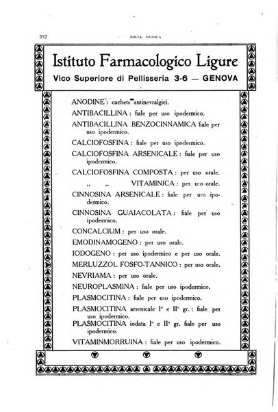 Folia medica periodico trimensile di patologia e clinica medica