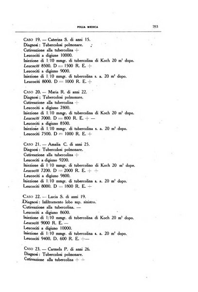 Folia medica periodico trimensile di patologia e clinica medica