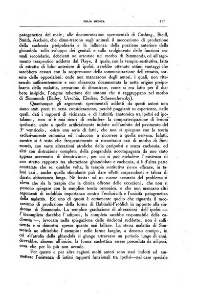 Folia medica periodico trimensile di patologia e clinica medica