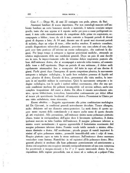 Folia medica periodico trimensile di patologia e clinica medica