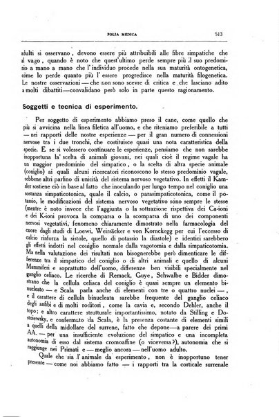 Folia medica periodico trimensile di patologia e clinica medica