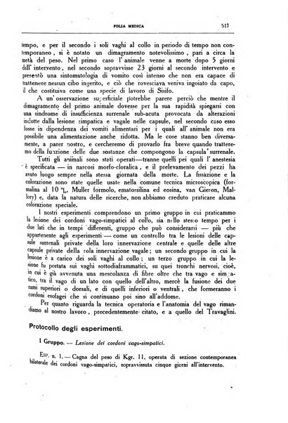 Folia medica periodico trimensile di patologia e clinica medica