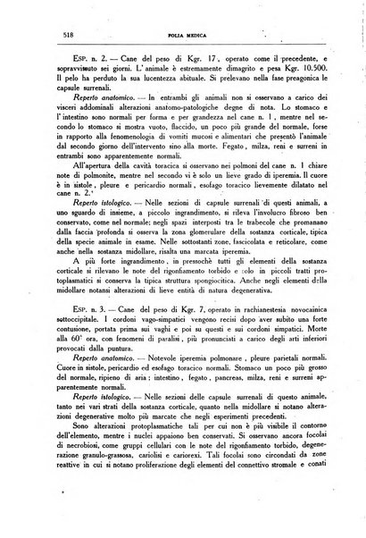 Folia medica periodico trimensile di patologia e clinica medica