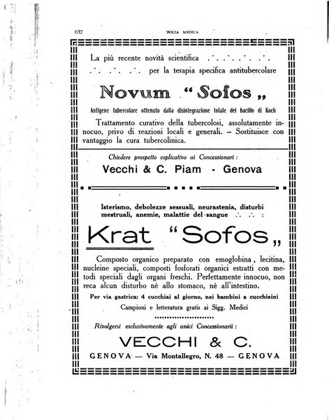 Folia medica periodico trimensile di patologia e clinica medica