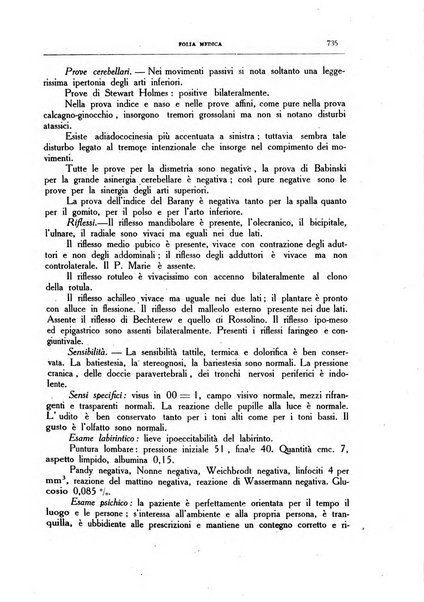 Folia medica periodico trimensile di patologia e clinica medica