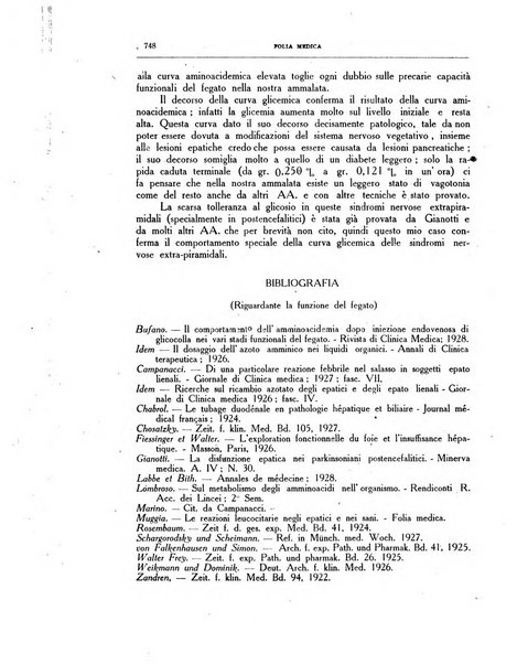 Folia medica periodico trimensile di patologia e clinica medica