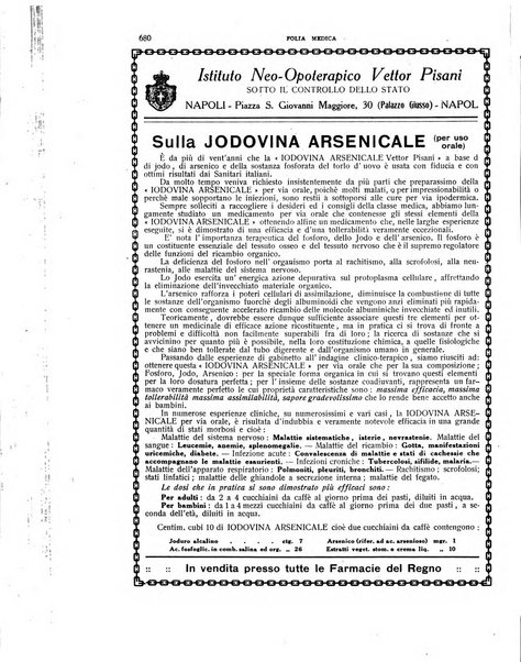 Folia medica periodico trimensile di patologia e clinica medica