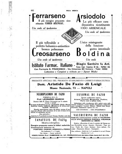 Folia medica periodico trimensile di patologia e clinica medica