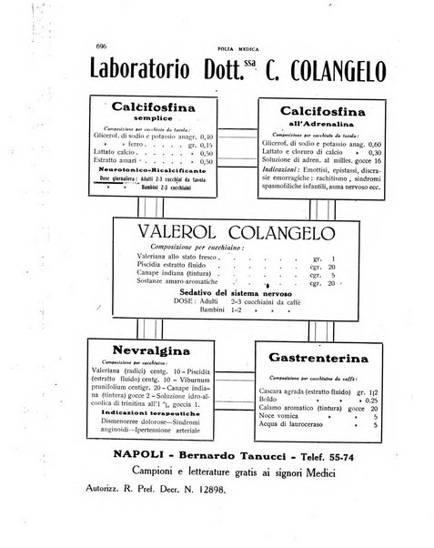 Folia medica periodico trimensile di patologia e clinica medica