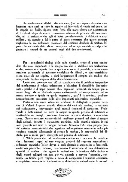 Folia medica periodico trimensile di patologia e clinica medica