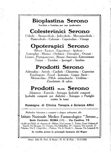 Folia medica periodico trimensile di patologia e clinica medica