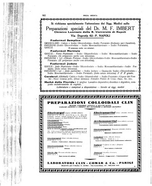 Folia medica periodico trimensile di patologia e clinica medica