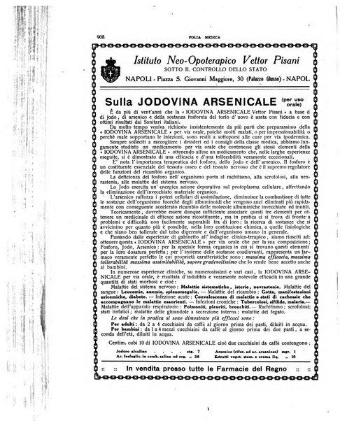 Folia medica periodico trimensile di patologia e clinica medica