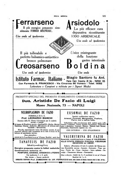 Folia medica periodico trimensile di patologia e clinica medica