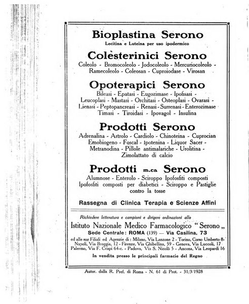 Folia medica periodico trimensile di patologia e clinica medica