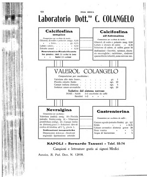 Folia medica periodico trimensile di patologia e clinica medica