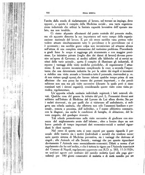 Folia medica periodico trimensile di patologia e clinica medica