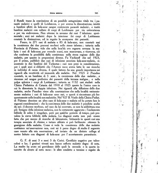 Folia medica periodico trimensile di patologia e clinica medica