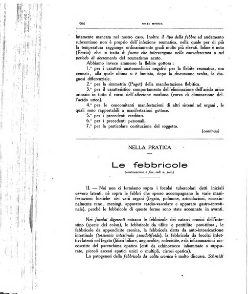 Folia medica periodico trimensile di patologia e clinica medica