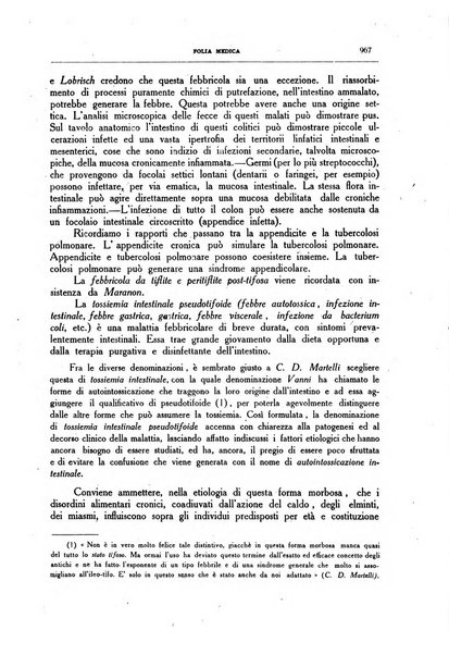 Folia medica periodico trimensile di patologia e clinica medica