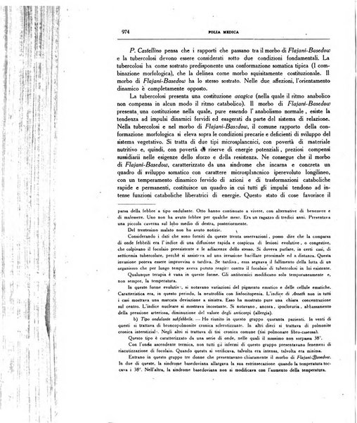 Folia medica periodico trimensile di patologia e clinica medica