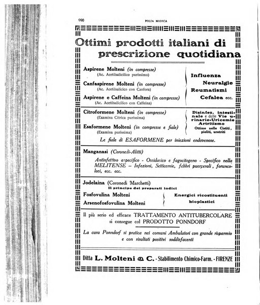 Folia medica periodico trimensile di patologia e clinica medica