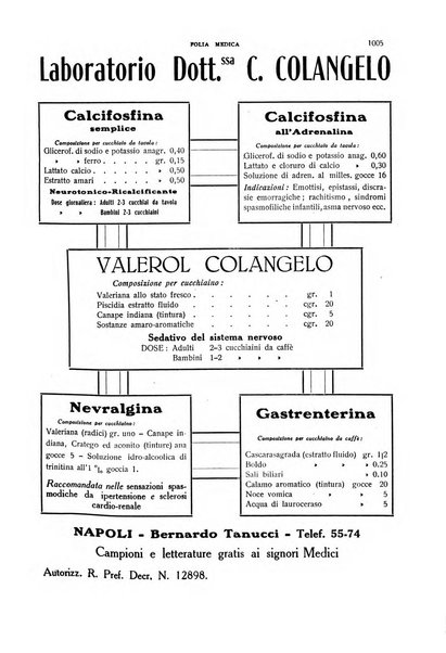 Folia medica periodico trimensile di patologia e clinica medica