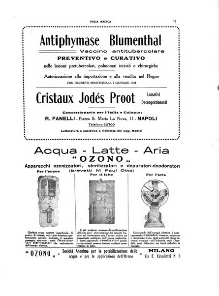 Folia medica periodico trimensile di patologia e clinica medica